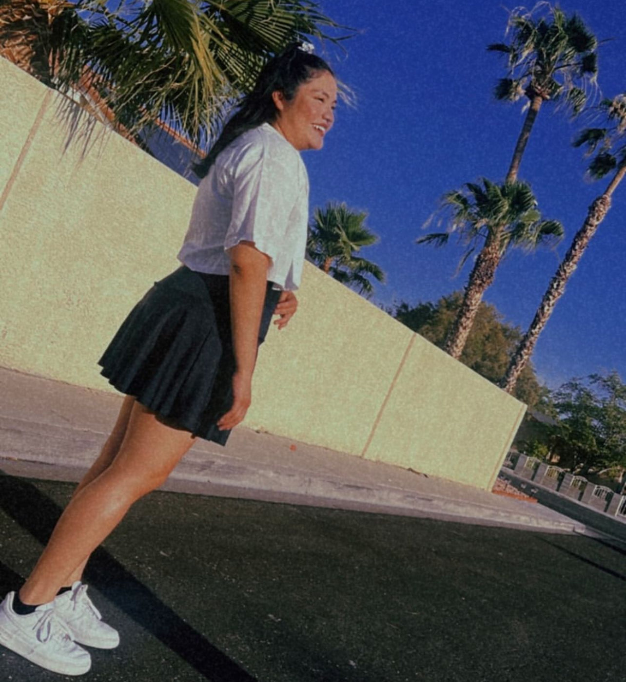 Navy blue tennis skirt